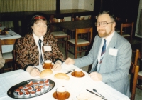 With his wife in Ancona in 1990