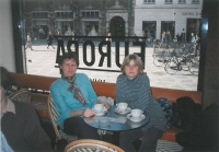 Ludmila with her daughter Emma, Copenhagen, Denmark 1995