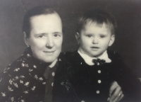 Grandmother Bláhová with Josef´s older brother Miloslav 