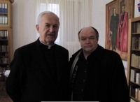 Michal Kaňa and cardinal Jozef Tomko
