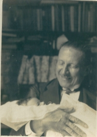 Ladislav Syllaba, Hana Dvořáková´s gradfather. He may be holding Hana Dvořáková 
