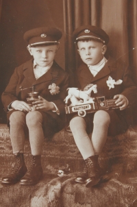 Father Bohumil with uncle Ladislav, 1930s