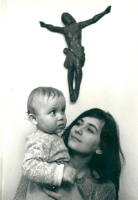 With son Petr Kučera in 1967