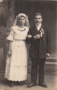 Josef's parents - wedding photo (December 1920)