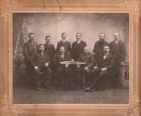 Board of Boratín, photographed in Luck (Lutsk). First row, second from left Josef's grandfather / secondnd row, first from right grandfather of Anna Albrechtová - Josef Vlk's wife