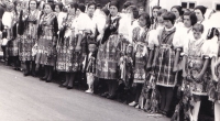 Ceremonial meeting of natives from Draženov - hometown of Jakub Přibek, father of the witness (1972)