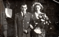 Josef Kuda and Alena Stránská, wedding, 1954