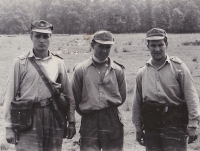 Josef Nekl (left) serving in the army