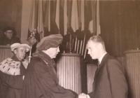V. Kulhánek at graduation, 1964