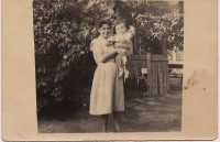 Jozef with his mother, in 1959.
