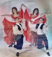 Dancing group ENSV Ústí nad Labem, Josef right below (1994)