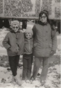 With children on holidays in the High Tatras, 1970