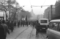Palach's funeral procession through Prague