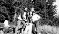 With his family in Šumava, 1988