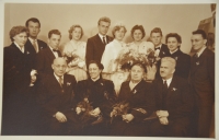 Anna Vyoralová with her husband in wedding photo