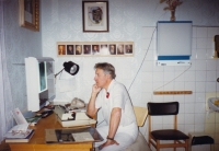 Jaroslav Kraus as a radiologist in Mariánské Lázně, 1985