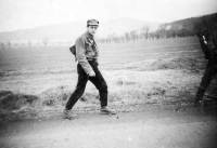 On a hike, 1966 
