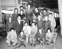 With a group of SVA Holýšov workers, 1976 