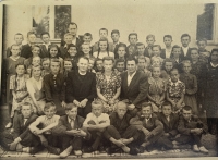 Pupils from Čierna Lehota, Anton Kašička top right