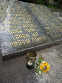 Tombstone at the cemetery in Hošťálková