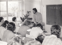 Josef Novotný teaching in 1971
