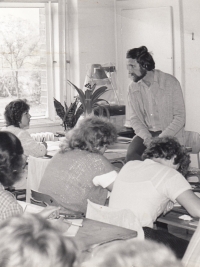 Josef Novotný teaching in 1981