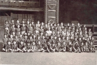 The unit of the Sokol pupils' group in Prague 2 in 1948
