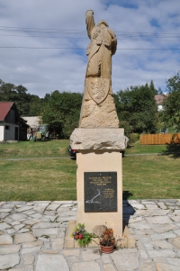 Monument to Jaroslav Londa, relocated to the village of Rusava