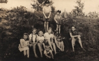 Ivan Zajíc´s childhood in Stráž nad Nisou in the 1950s - he was three years old in 1954 (the smallest child in the front)