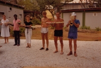 Celebrating 50th birthday in Sierra Leone, Theodor Jan second from right,1985