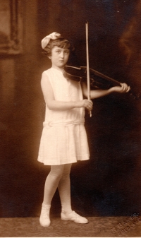 As a child, she played the violin and piano
