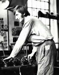 Ivan Zajíc in 1978 when he was twenty-seven and working at locomotive depot