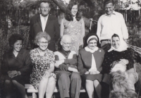 Her family in the 1970s, Anna Macková is in the middle in the upper row