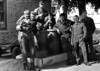 Jan Opletal at mandatory military service (in the middle) 