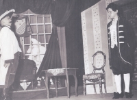 Playing theatre at school, the witness on the right, 1958 
