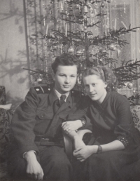 His youngest brother with his German wife, the 1950s 