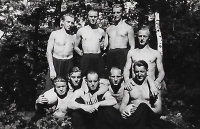1940s, her husband Josef is in top left 
