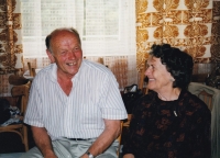 Milan Knížátko with his sister Marie, 1988