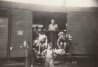 We travelled in cargo wagons to the scouts' camps