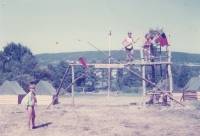 Bojanov II summer camp. Lubomír, far right. 1993