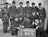 František Samec during his military service (standing, third from the left) 