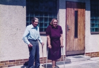 Her parents in Jenkovce, circa 1985 