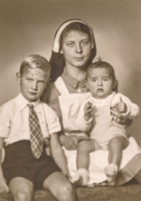 With younger brother Václav, ca 1943