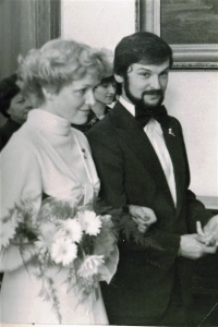 Svatební foto, manželé Lenka a Pavel Pěchovi, 1978