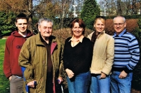 Lenka Pěchová with her father and family, 2007