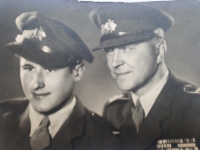 Antonín Sekyrka - father Ota and grandfather Zdeněk Sekyrka in 1948