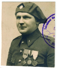 Witness's father Oskar Bubník in legionary uniform