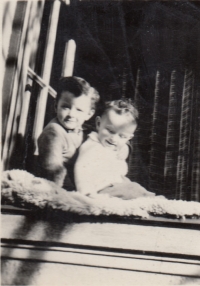 Vladimír Emmer and his brother Jaromír, 1956