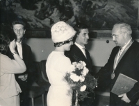 Jaromír Pomahač´s wedding, Prague, 1966
