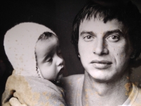Róbert Vasiliak with his son Peter, 1979.